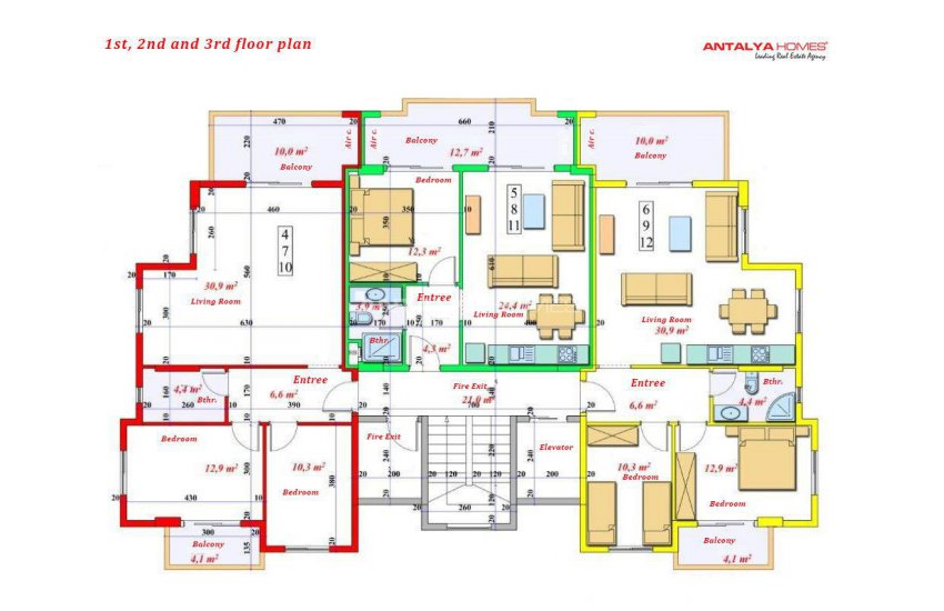Alanya Avsallar'da Denize Yakın Satılık Lüks Daireler 20