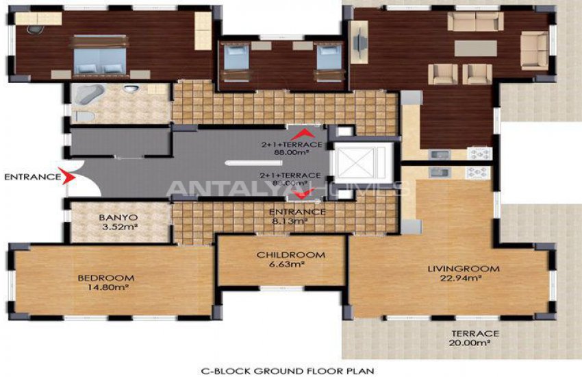 Luxury Real Estate with Kitchen Appliances in Antalya, Turkey