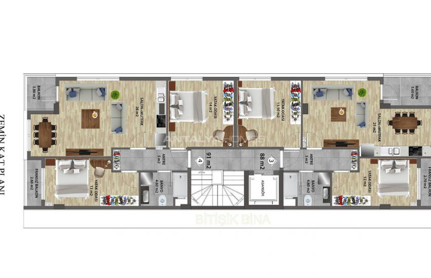 Appartements Modernes Proches Des Commodités À Antalya 28