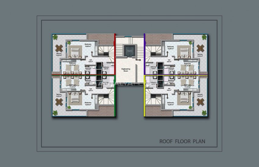 Investment Apartments in Mahmutlar 450 Mt to the Beach 20