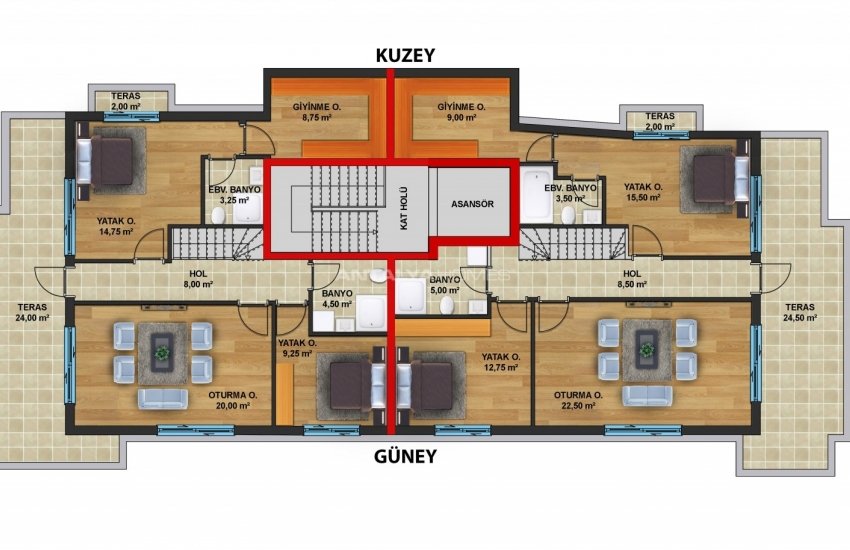 Varlık Mahallesi'nde Akıllı Ev Sistemli Satılık Daireler 9