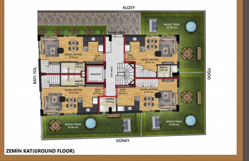 Antalya Bahçelievler'de Akıllı Ev Sistemli Satılık Lüks Daireler 37