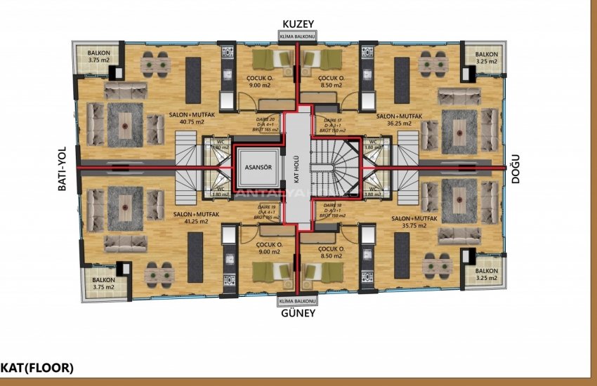 Antalya Bahçelievler'de Akıllı Ev Sistemli Satılık Lüks Daireler 39