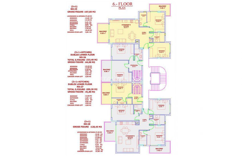 Alanya’da Merkezi Lokasyona Sahip Lüks Daireler 34