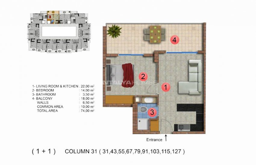 Modernly Designed Seafront Apartments in Alanya Mahmutlar 40