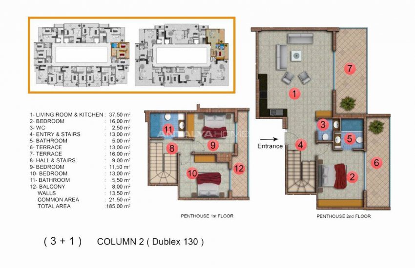 Modernly Designed Seafront Apartments in Alanya Mahmutlar 44