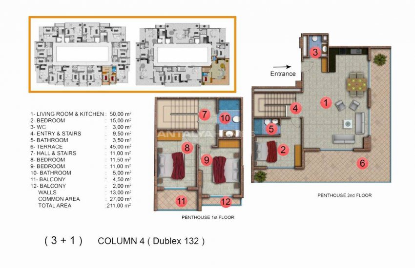 Modernly Designed Seafront Apartments in Alanya Mahmutlar 45