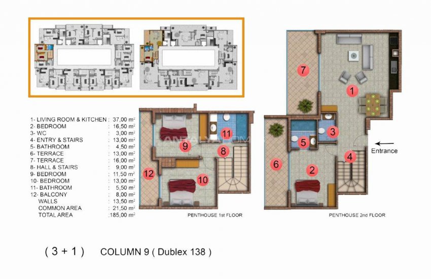 Modernly Designed Seafront Apartments in Alanya Mahmutlar 48
