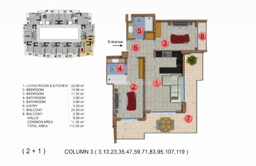 Modernly Designed Seafront Apartments in Alanya Mahmutlar 32