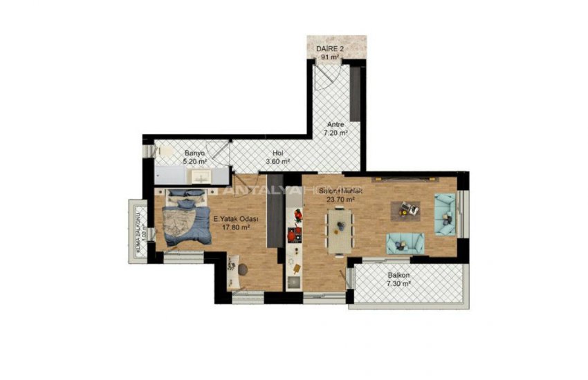 High-quality Apartments with Separate Kitchen in Antalya 20