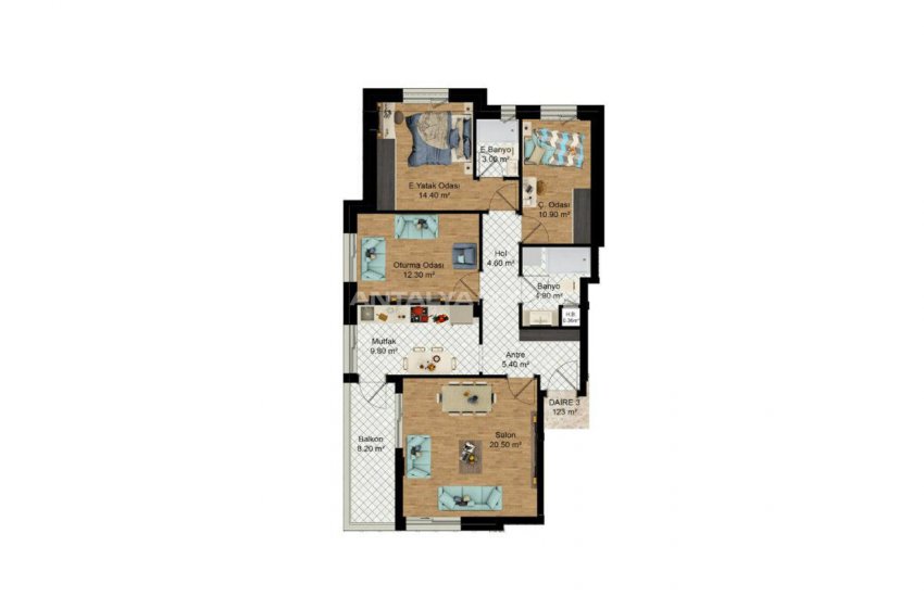 High-quality Apartments with Separate Kitchen in Antalya 21