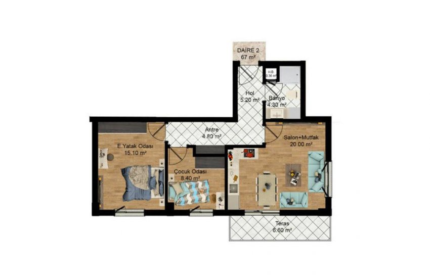 High-quality Apartments with Separate Kitchen in Antalya 12