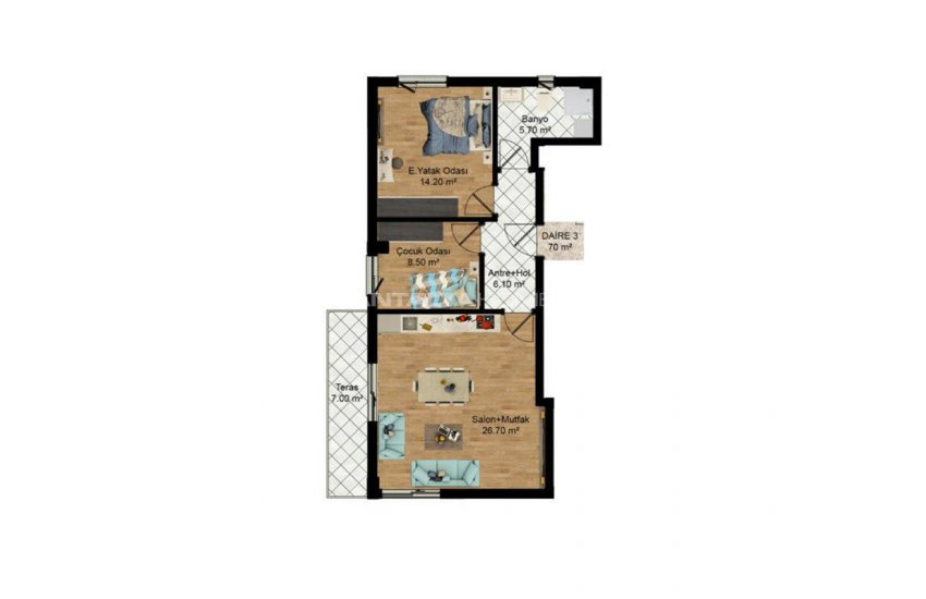 High-quality Apartments with Separate Kitchen in Antalya 13