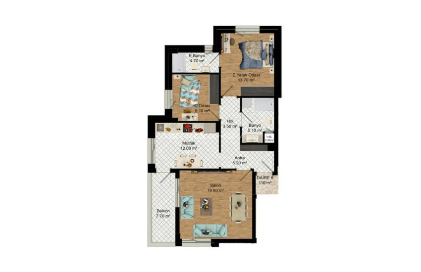 High-quality Apartments with Separate Kitchen in Antalya 15