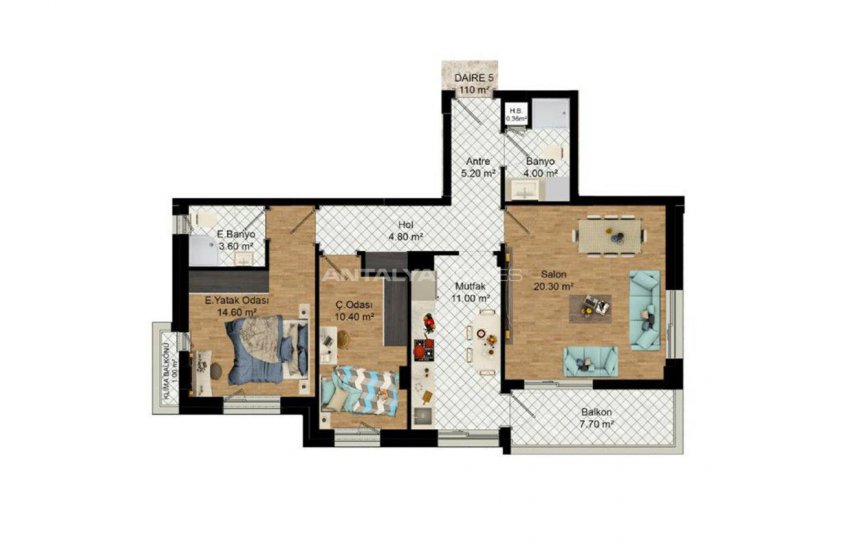 High-quality Apartments with Separate Kitchen in Antalya 16