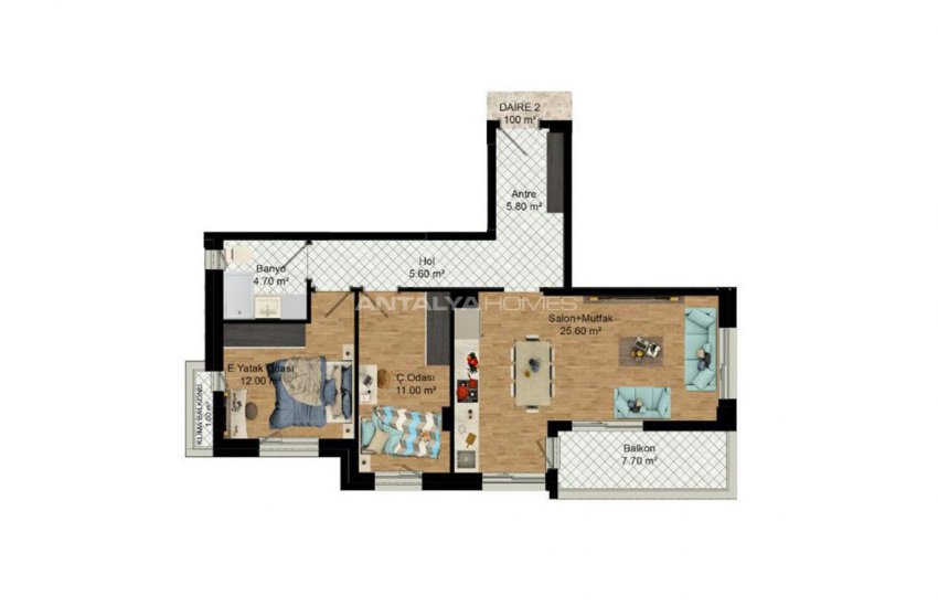 High-quality Apartments with Separate Kitchen in Antalya 17