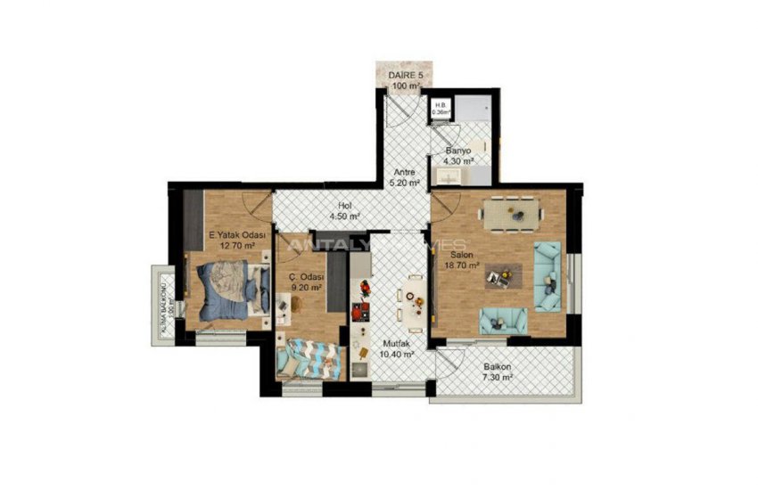 High-quality Apartments with Separate Kitchen in Antalya 18