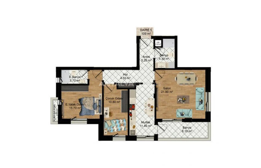 High-quality Apartments with Separate Kitchen in Antalya 10