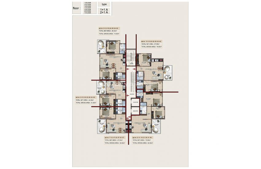 Central Apartments 220 M to the Beach in Mahmutlar Alanya 17