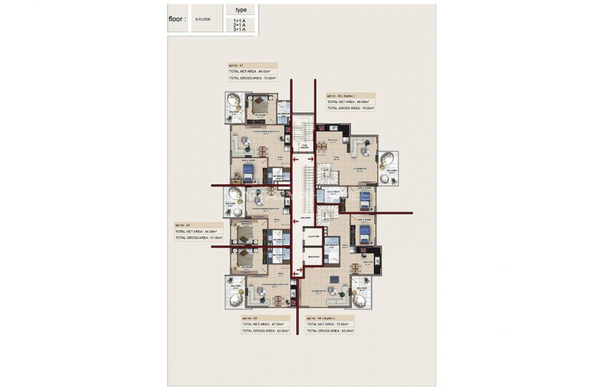 Central Apartments 220 M to the Beach in Mahmutlar Alanya 19