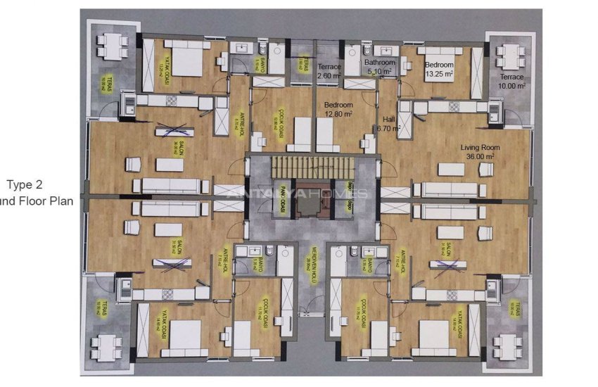 Lara Güzeloba’da Lüks Site İçinde Satılık Daireler 38