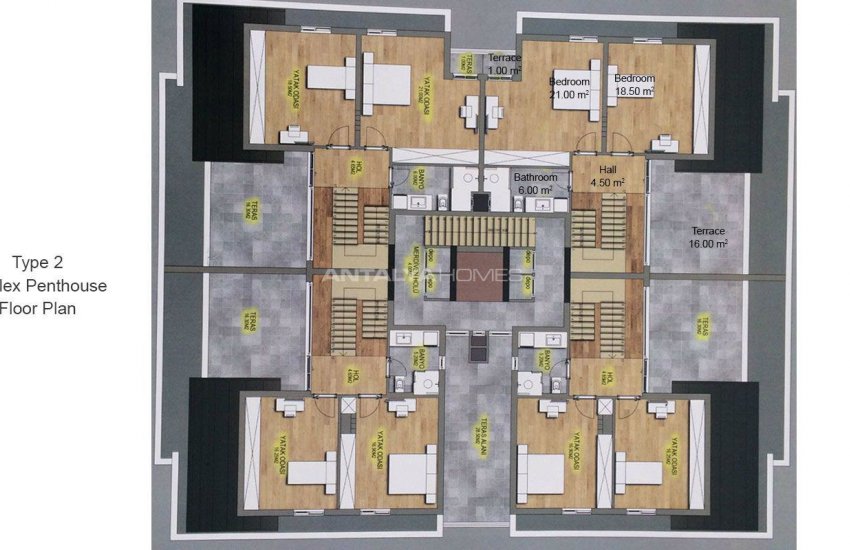 Lara Güzeloba’da Lüks Site İçinde Satılık Daireler 41