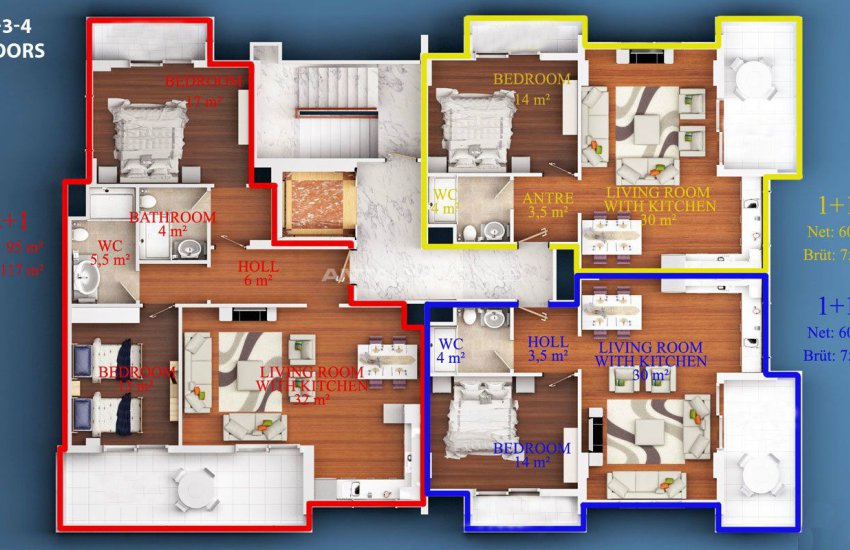 املاک بسیار با کیفیت نزدیک به ساحل در آلانیا 13