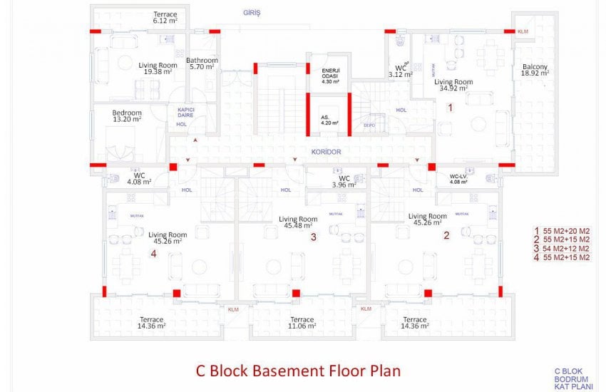 Kargıcak Merkezde Deniz Manzaralı Satılık Daireler 18