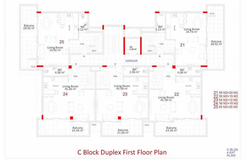 Kargıcak Merkezde Deniz Manzaralı Satılık Daireler 21