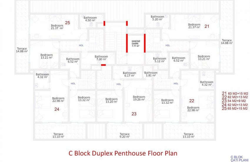 Kargıcak Merkezde Deniz Manzaralı Satılık Daireler 22