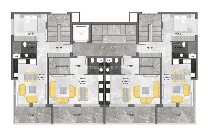 Centrally Located Alanya Apartments in the Boutique Project 12