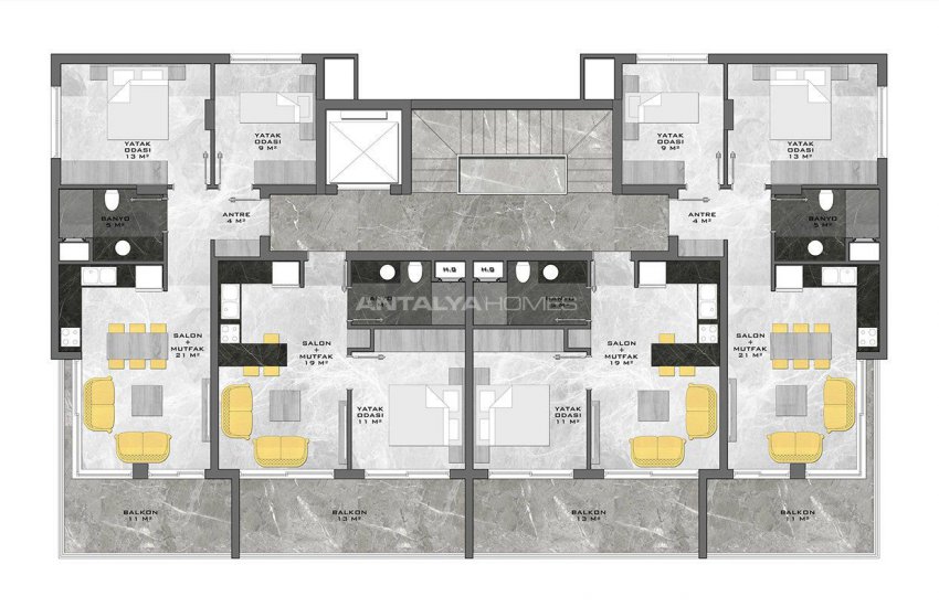Centrally Located Alanya Apartments in the Boutique Project 13