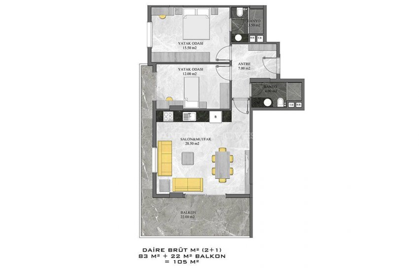 First-class Flats with Sea View in Alanya Mahmutlar 25