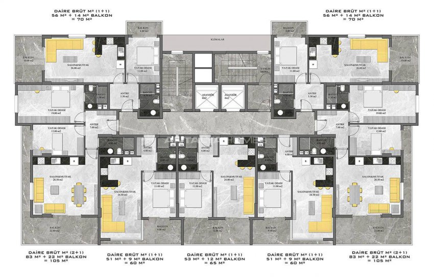 First-class Flats with Sea View in Alanya Mahmutlar 29