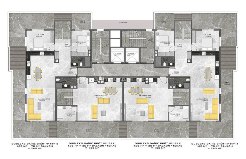 First-class Flats with Sea View in Alanya Mahmutlar 31