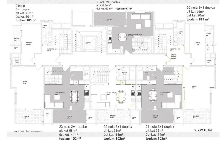Квартиры в Центре Алании в 300 Метрах от Пляжа Клеопатры 7