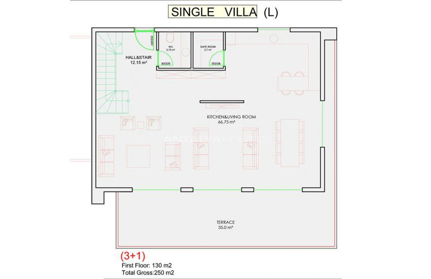 Sea View Alanya Villas with Private Pool and Garden 21