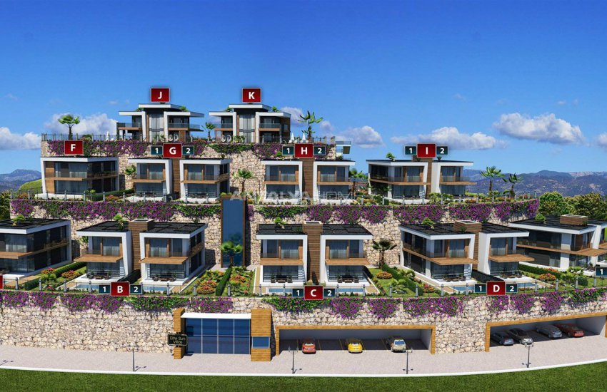 Sea View Alanya Villas with Private Pool and Garden 24