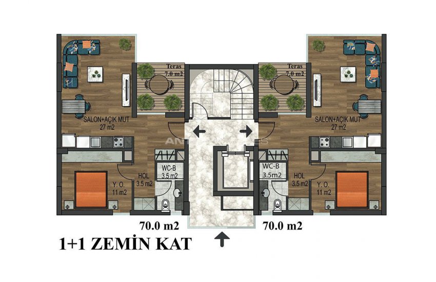 آپارتمان های زیبا در مکان محبوب در کنییالتی آنتالیا 39