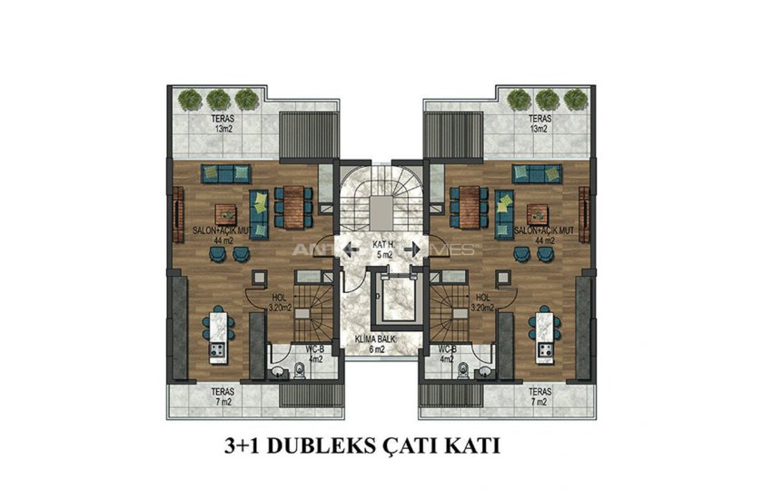 آپارتمان های زیبا در مکان محبوب در کنییالتی آنتالیا 43