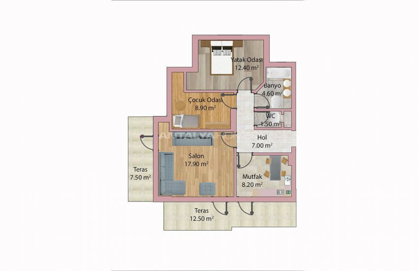 Vastgoed In Antalya Met Panoramisch Uitzicht Op Zee 39