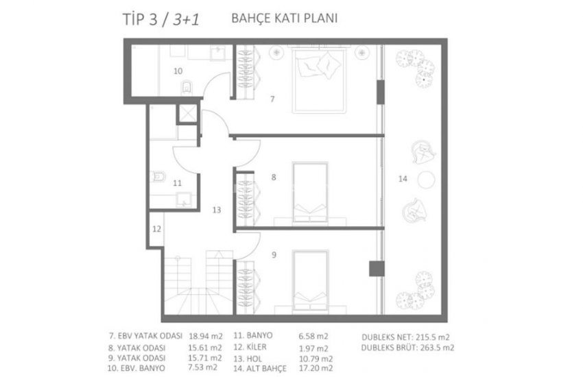 Antalya Zerdalilik'te Ultra Lüks Tasarım Merkezi Daire 33
