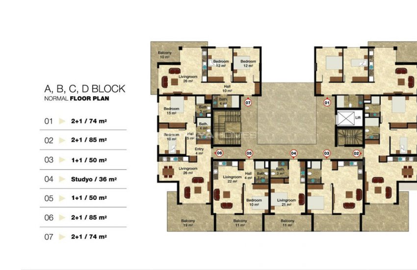 Privileged Apartments in a Luxurious Complex in Alanya 28