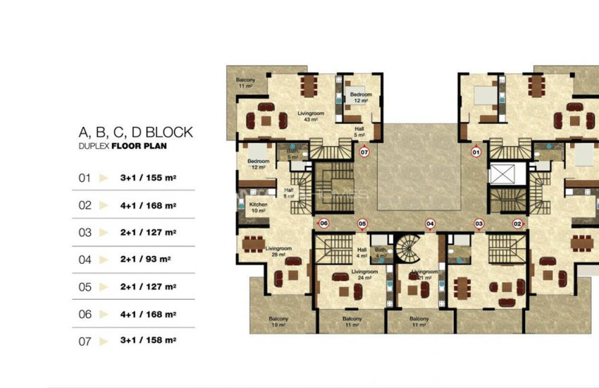 Privileged Apartments in a Luxurious Complex in Alanya 29