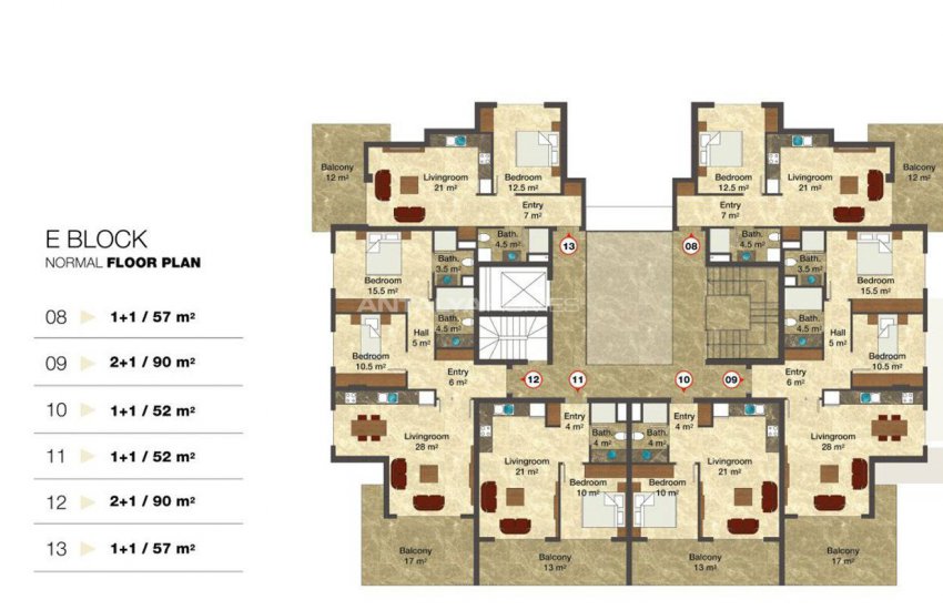 Privileged Apartments in a Luxurious Complex in Alanya 31