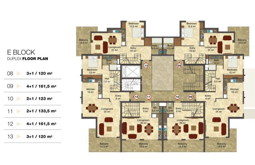 Privileged Apartments in a Luxurious Complex in Alanya 32