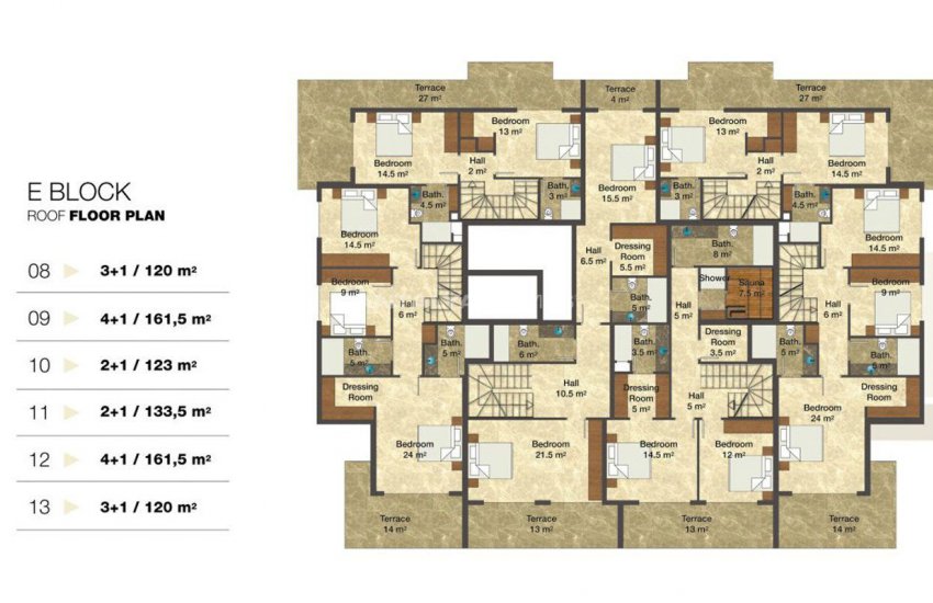 Privileged Apartments in a Luxurious Complex in Alanya 33