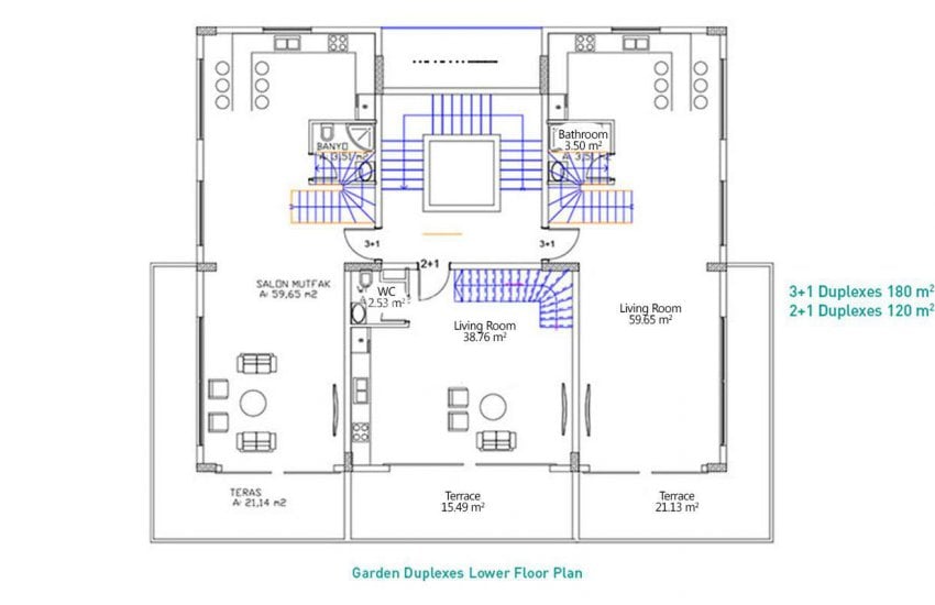 Alanya Kargıcak'ta Panoramik Deniz Manzaralı Daireler 42