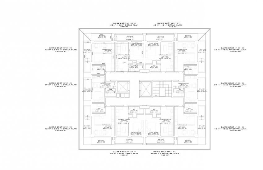 Alanya Merkezde Denize 250 Mt Uzaklıkta Sıfır Daireler 37
