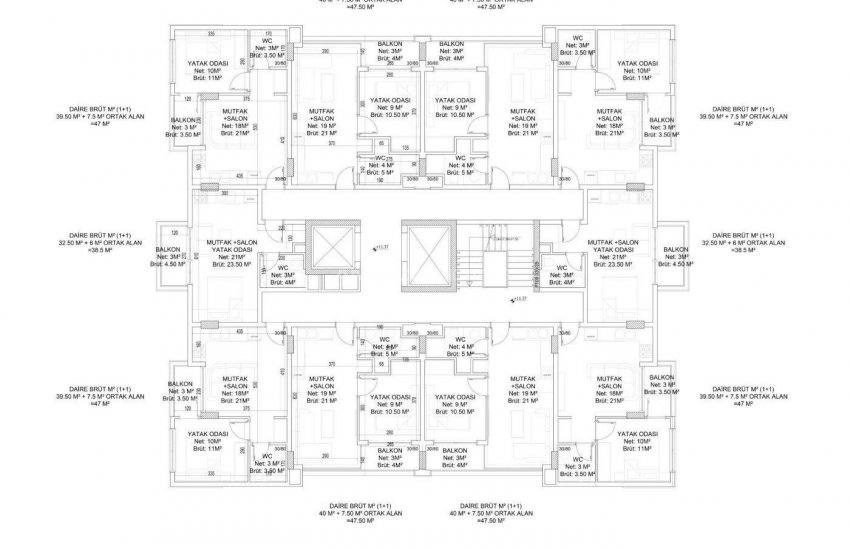 Alanya Merkezde Denize 250 Mt Uzaklıkta Sıfır Daireler 39